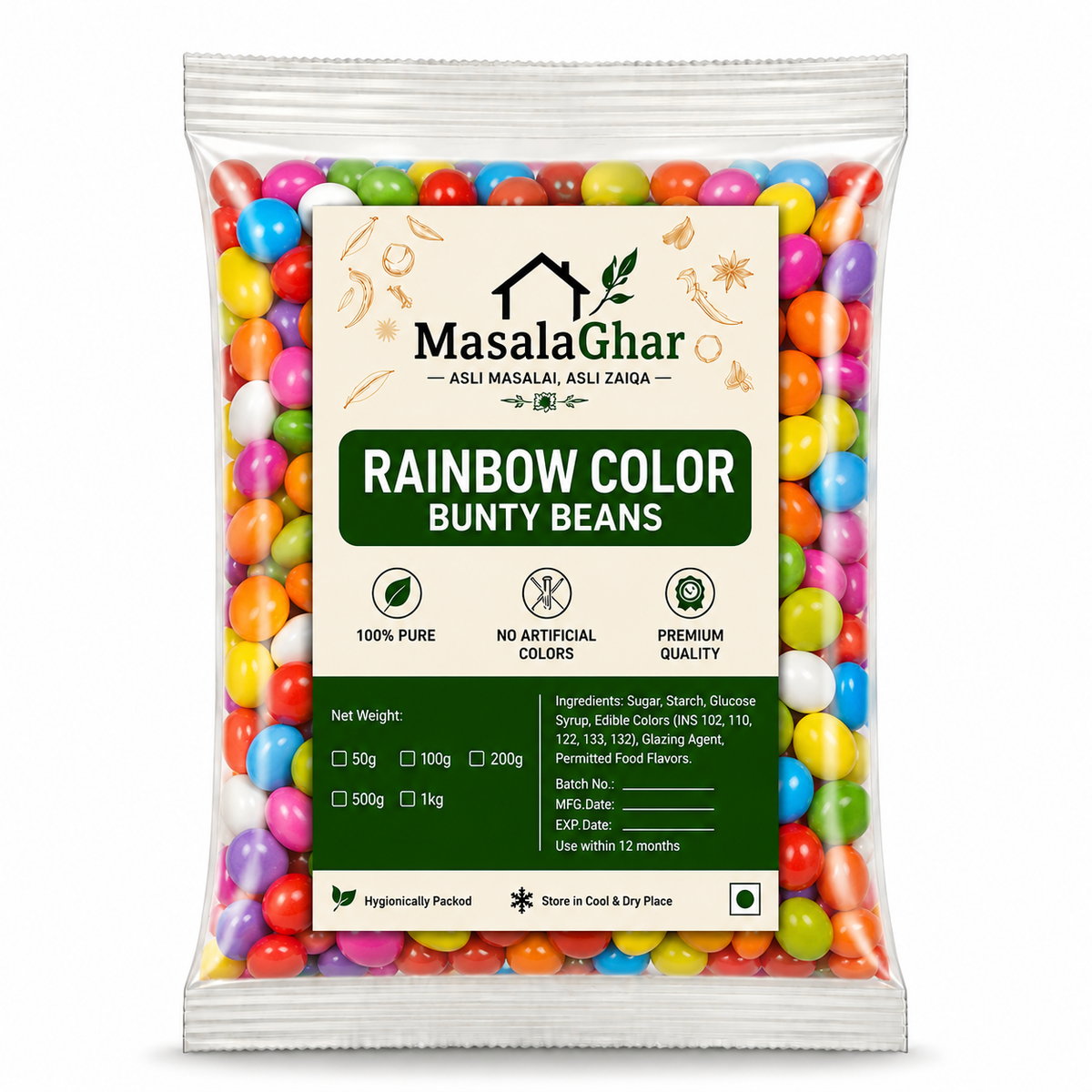 Rainbow Color Bunty Beans